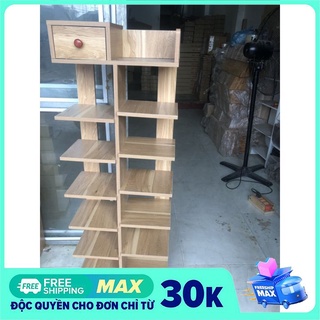 Tủ giày gỗ 7 tầng mẫu mới, kệ để giày hình cây gỗ công nghiệp chống ẩm MDF cao cấp