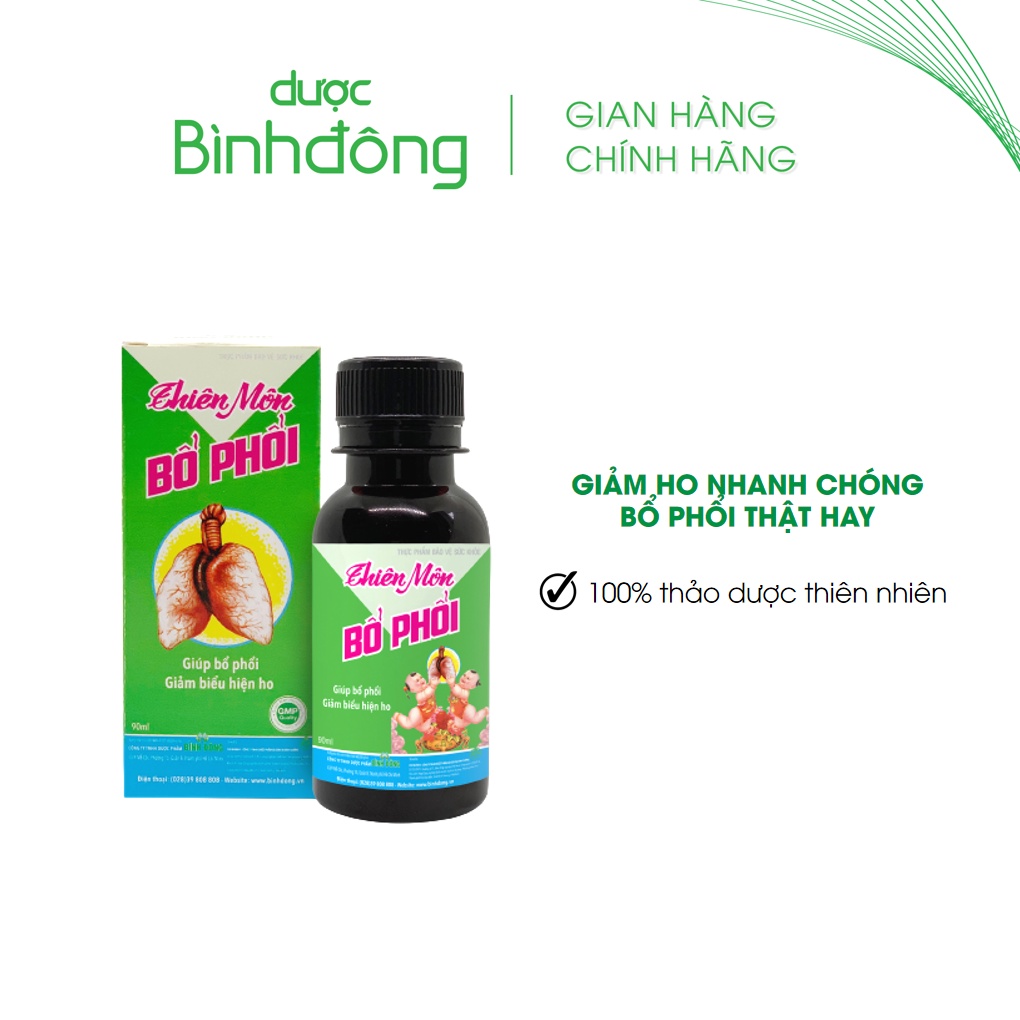 Thiên Môn Bổ Phổi Dược Bình Đông – Chai 90ml dành cho Trẻ em – Giảm ho nhanh chóng, Bổ phổi thật hay