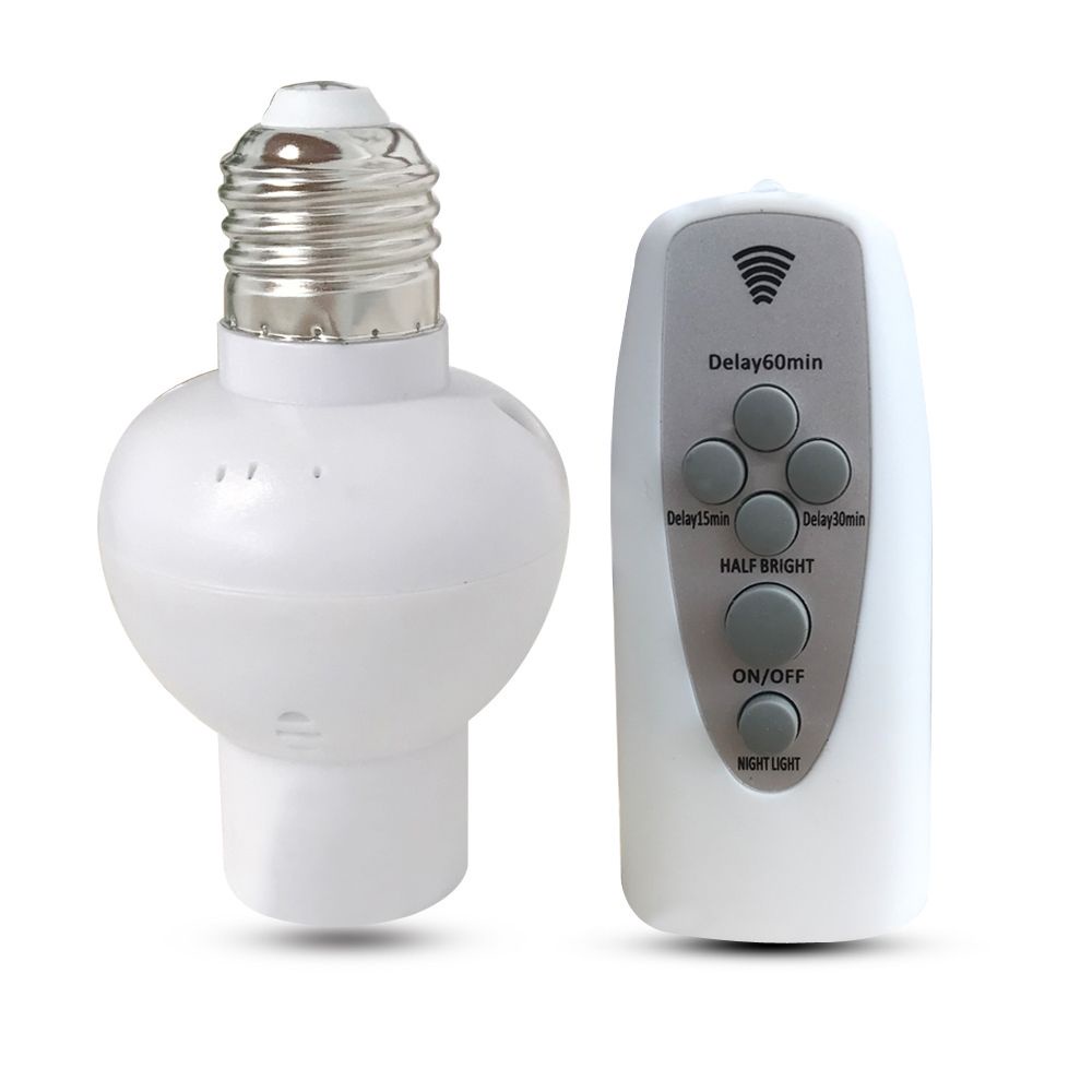 Bộ đui đèn không dây 220V R27 có điều khiển từ xa tiện lợi