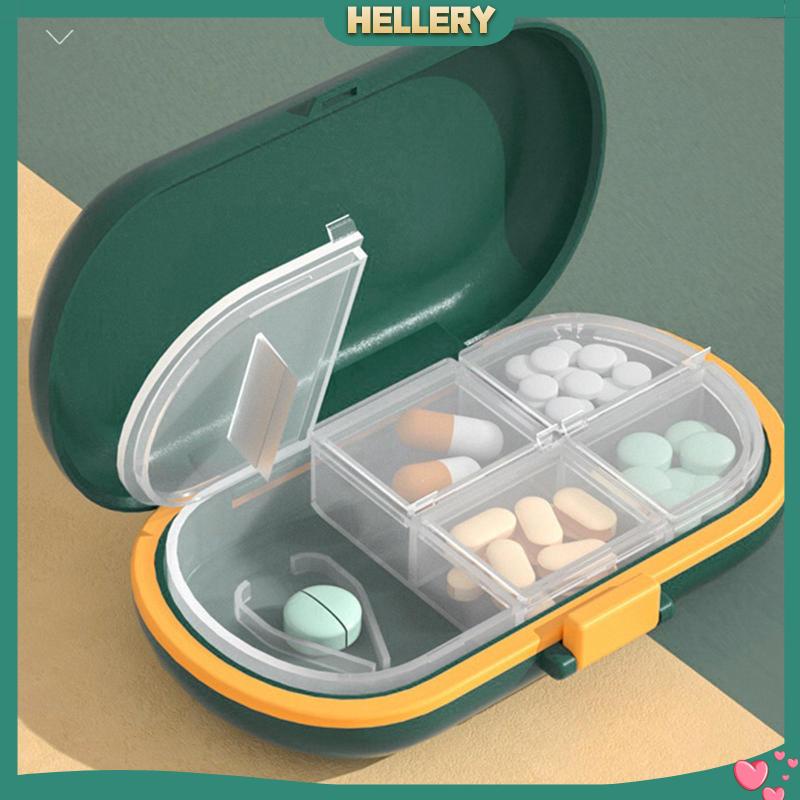 Hộp Đựng Thuốc Di Động Kèm Dao Cắt Tiện Dụng Mang Theo Du Lịch
