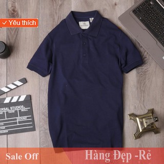 Áo phông nam có cổ  scotch and soda màu xanh navy giảm giá
