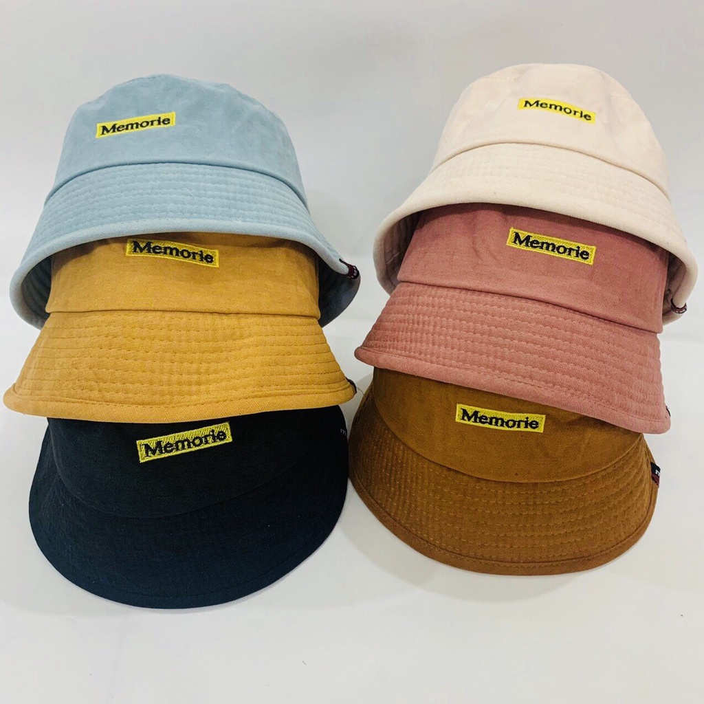 Mũ bucket  ❤️ Nón tai bèo vành cụp thêu chữ MEMORIE nhiều màu sắc form unisex BK01  Ulzzang Thời trang PONIVA siêu hot