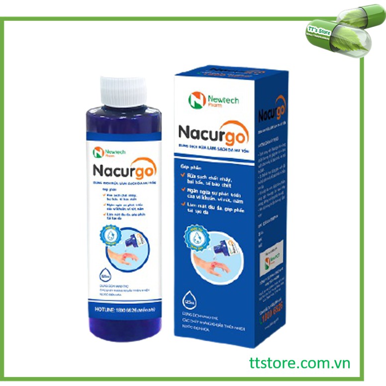 NACURGO dạng xịt - Làm lành vết thương, dung dịch rửa vết thương - Nano curcumin/ nacugo