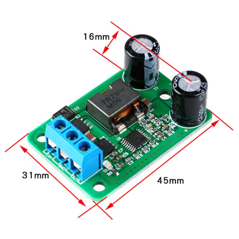 Mô Đun Giảm Áp DC-DC 24V/12V Sang 5V 5A (9-35V) Ultra LM2596S 055L