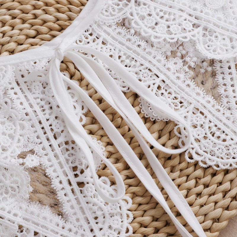 Cô áo giả chống nắng họa tiết hoa vải ren có thể tháo rời mini thiết kế thời trang | BigBuy360 - bigbuy360.vn