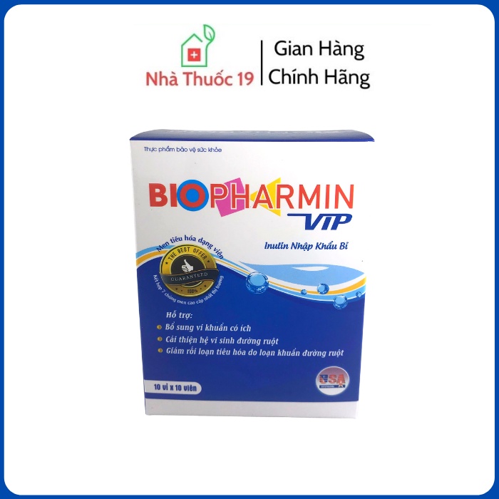 Men Tiêu Hóa Dạng Viên BIO PHARMIN VIP [HỘP 100 VIÊN] Giúp Bổ Sung Lợi Khuẩn, Cải Thiện Hệ Vi Sinh Đường Ruột