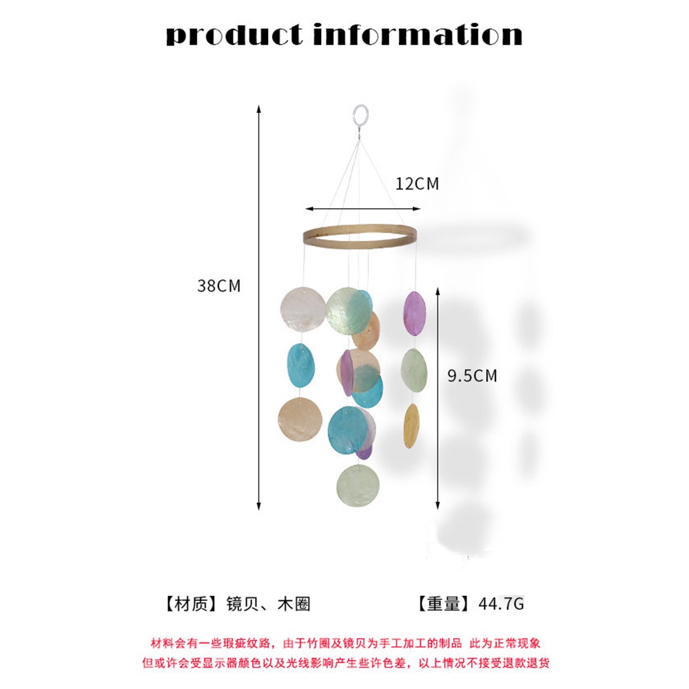 Chuông Gió Hình Vỏ Sò Tự Nhiên Phong Cách Hàn Quốc Trang Trí Nhà Cửa