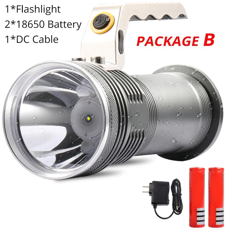 Chất lượng cao đèn cầm tay Searchlight sạc LED Đèn pin đèn lồng cá săn Waterproof Torch