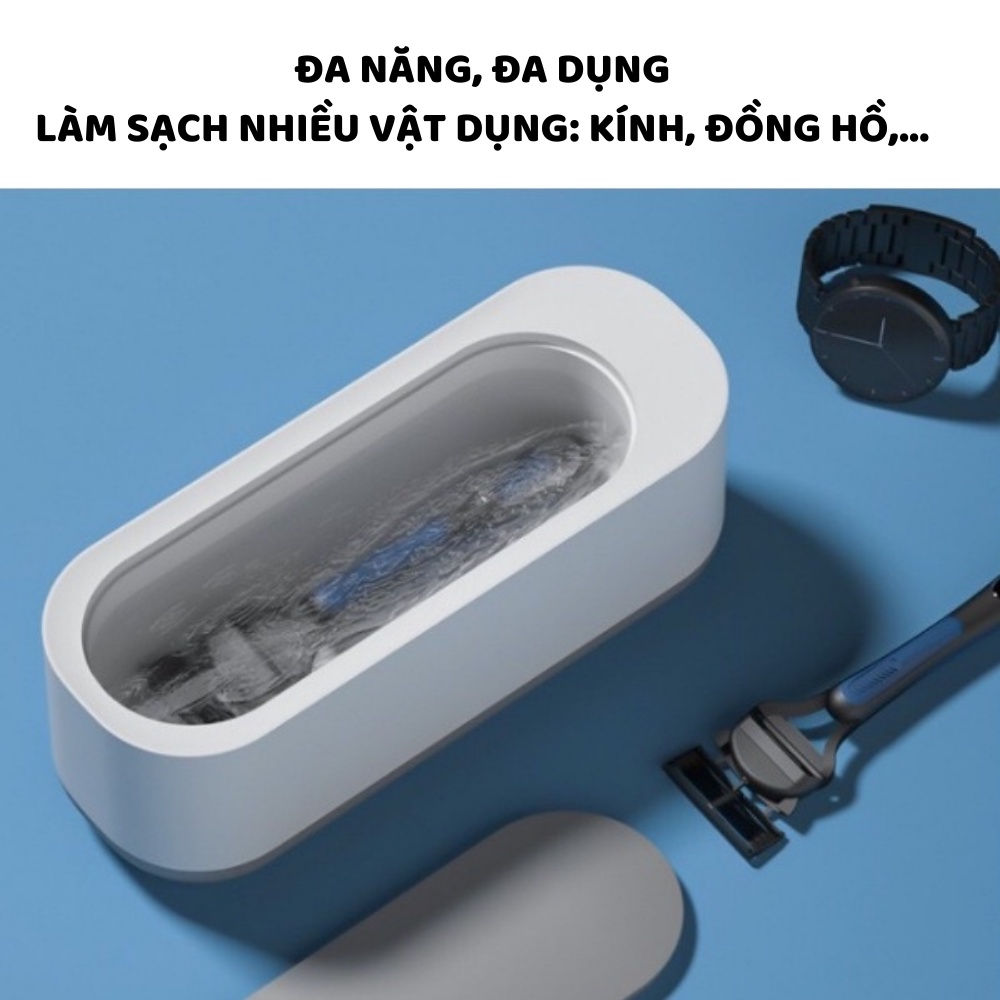 Hộp Rửa Kính Mắt, Đồng Hồ Hiện Đại, Công Nghệ Rung Tần Số Cao, Sử Dụng Pin Tiện Lợi