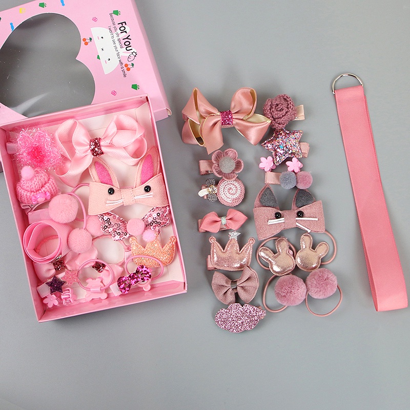Bộ 18 Kẹp Tóc Hình Vương Miện Cho Bé Gái