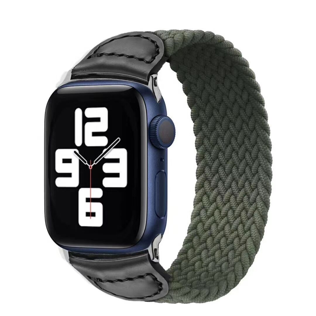 Dây đeo bện dây thay thế cho đồng hồ đeo tay Apple Watch SE Series 6 5 4 3 2 1 cỡ 38MM 40mm 42MM 44MM