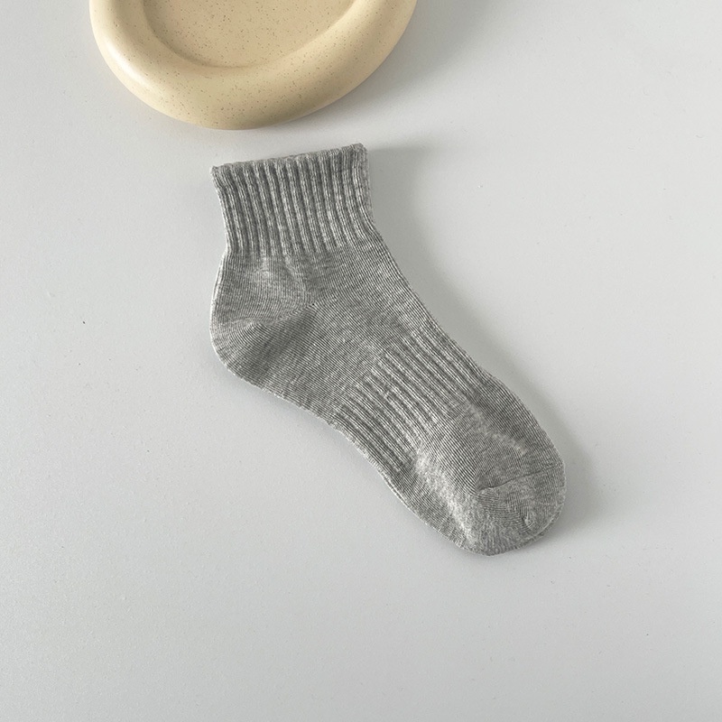 Vớ cotton Màu Trắng Đen Đơn Giản Phong Cách Hàn Quốc Cho Cặp Đôi