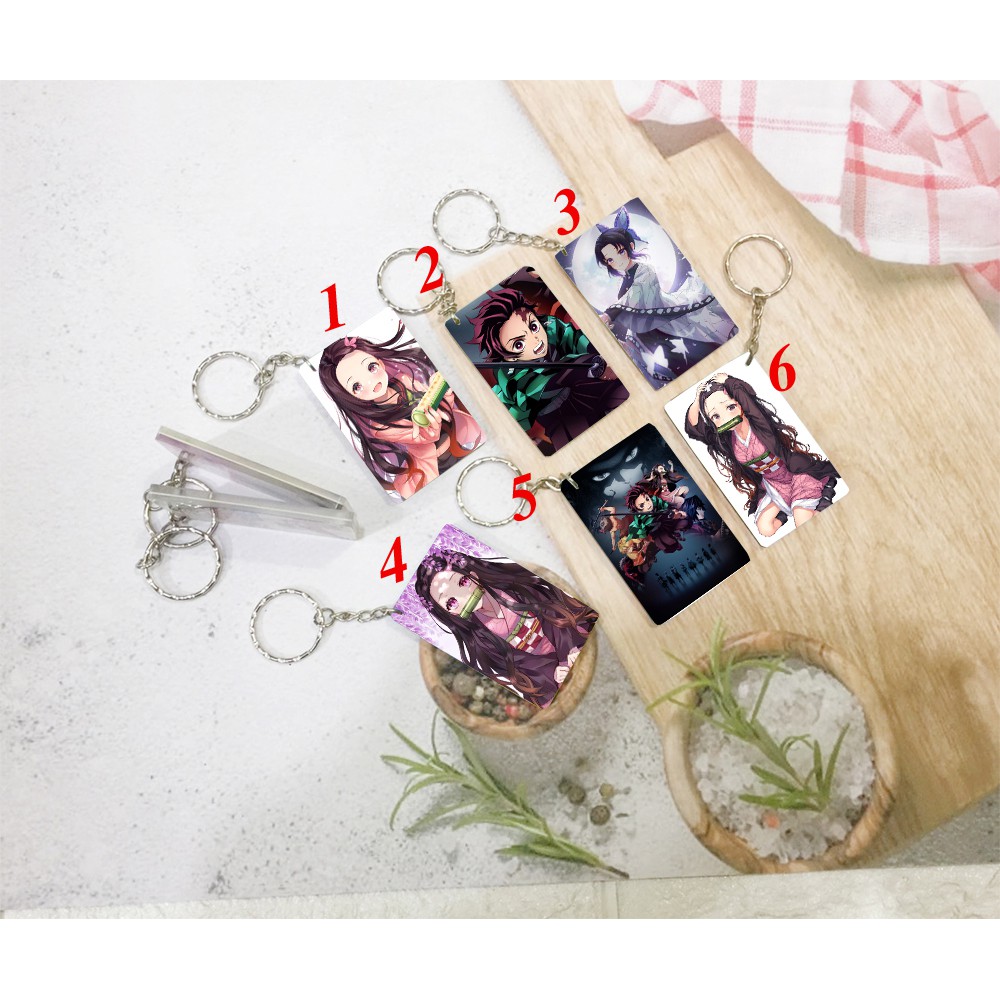 Móc khóa mika anime kimetsu no yaiba thanh gươm diệt quỷ