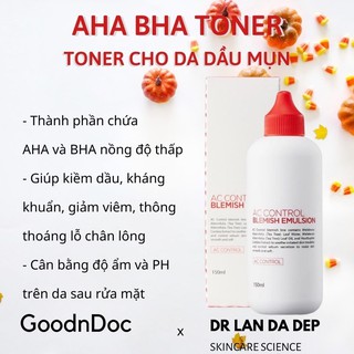 Toner AHA BHA cho da dầu mụn Goodndoc [CHÍNH HÃNG FULLBILL]