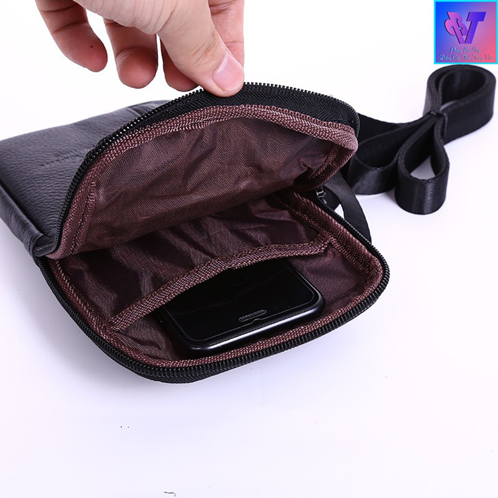 Túi Xách Nam Siêu Giảm Giá Chất Da Đẹp Kiểu Dáng Mini Tiện Lợi Để Điện Thoại Ví Tiền Đeo Chéo Đeo Hông Đeo Ngang - PB047 | BigBuy360 - bigbuy360.vn