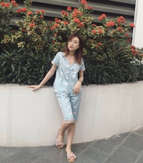 bộ Pijama thô lụa vnxk kèm video ảnh thật