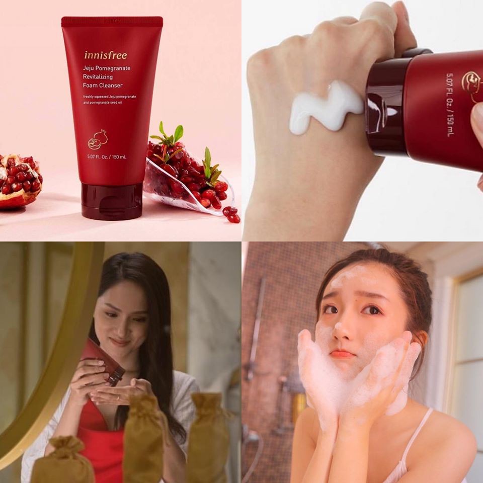 Sữa rửa mặt ngăn ngừa lão hóa từ lựu innisfree Jeju Pomegranate Revitalizing Foam Cleanser 80ML