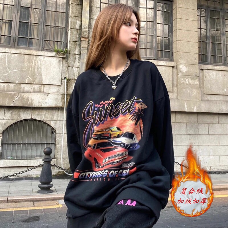 [Xả Kho]Áo Sweater Nữ Form Rộng Tay Bồng Unisex, Áo Nỉ Cổ Tròn Chất Nỉ Ngoại Freesize &lt;65kg Siêu Đẹp