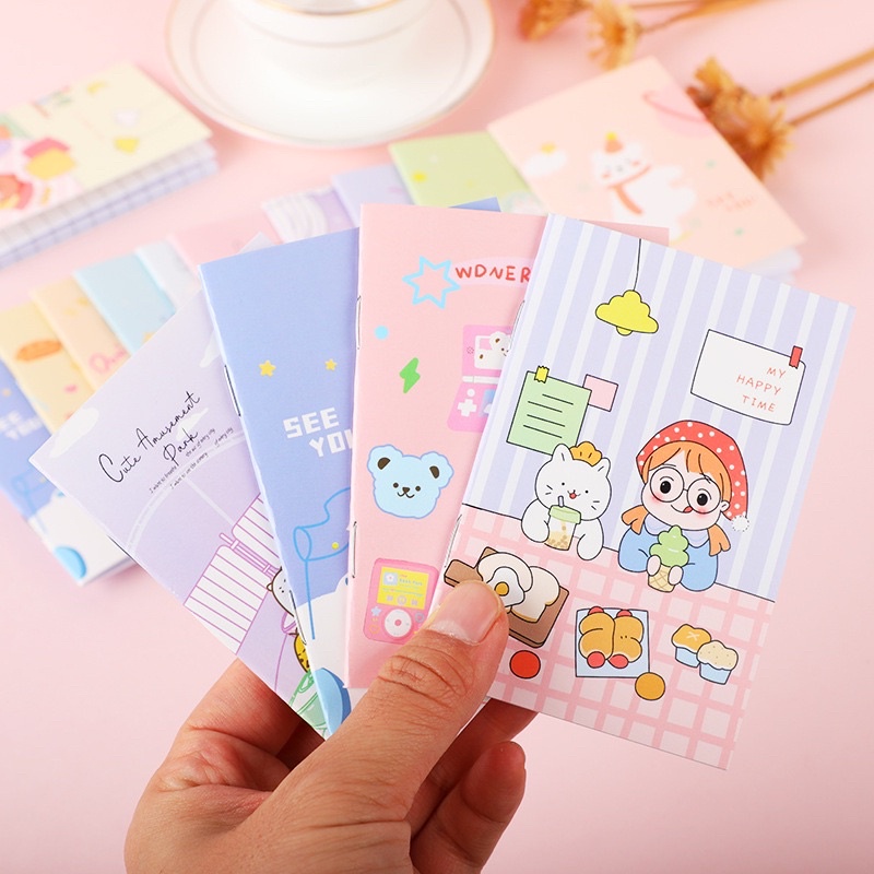 Sổ tay mini 6 mẫu xinh 11*8cm