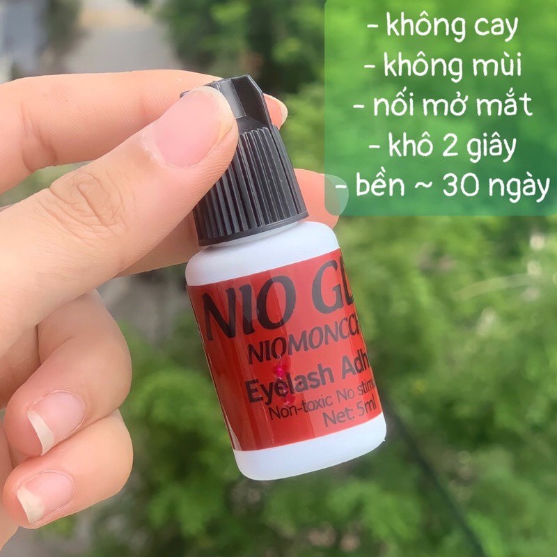 Keo Mối Mi Không Cay 100% Nio Glue, Khô Chậm Dành Cho Người Mới Học Nối Hoặc Tự Nối, An Toàn Cho Cả Bà Bầu