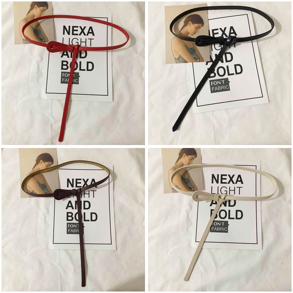 Thắt lưng da PU thắt nơ có thể điều chỉnh thời trang cho nữ