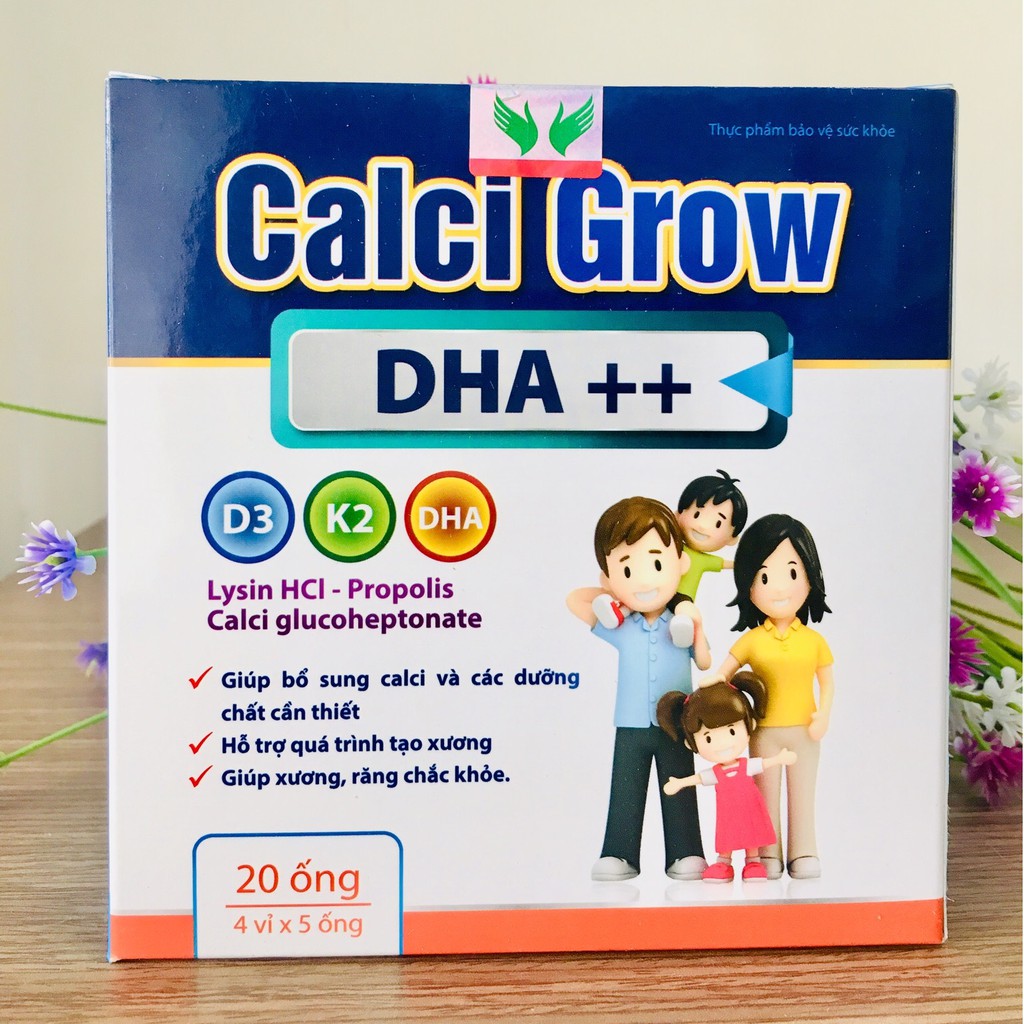 Calci Grow DHA ++ - Bổ Sung D3 K2 DHA ,Tăng Cường Hấp Thụ Cho Bé