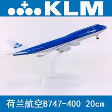 Máy bay mô hình B747 KLM  20cm có bánh xe