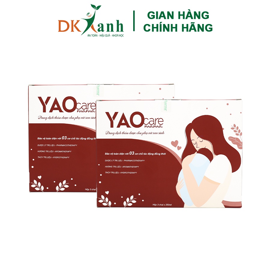 Combo 2 hộp Xông tắm sau sinh Yaocare Mama - DK Pharma, 2 hộp / 6 chai (chai250ml)