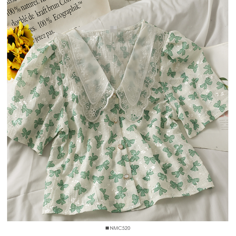 Áo Kiểu Tay Phồng Phối Ren Thời Trang Nữ Tính | BigBuy360 - bigbuy360.vn