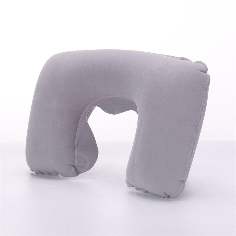 ZAIJIE New Comfortable Pillow Multicolor Airplane Driving Nap Support Head Rest Inflatable U Shape Neck Portable PVC Flocking Travel Pillow Durable Office Air Cushion/Multicolor