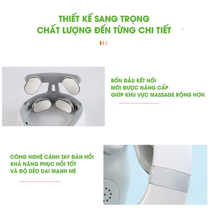 Máy Mát Xa Cổ Vai Gáy TAKARA, Massage Trị Liệu Giảm Đau Mỏi Với 4 Chế Độ Massage Và 16 Mức Độ Điều Chỉnh JT008