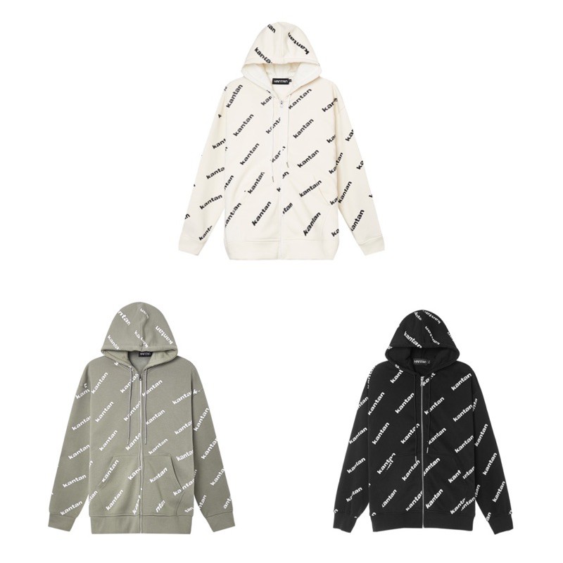 ÁO HOODIE ZIP MONOGRAM
