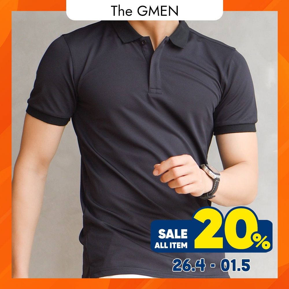 Áo polo nam The GMEN Basic Polo chất liệu cotton dày dặn, vải mềm, co giãn, giá tốt