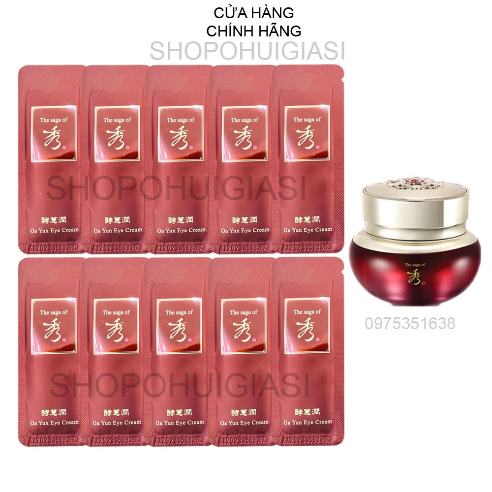 [Hiếm] Gói kem mắt saga đỏ siêu trẻ hóa vùng da mắt -  the saga of xiu ga yun eye cream 1ml