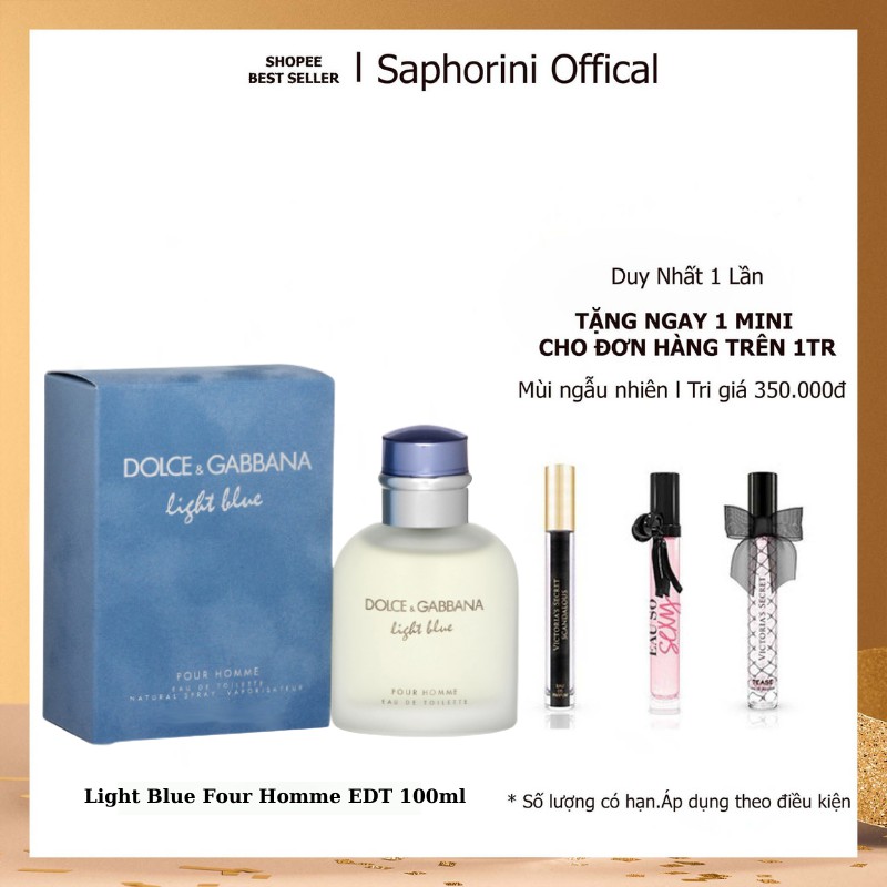 Nước Hoa Dolce & Gabbana, Nước Hoa Nam Chính Hãng Dolce & Gabbana Light Blue Pour Homme 100ml | Thế Giới Skin Care