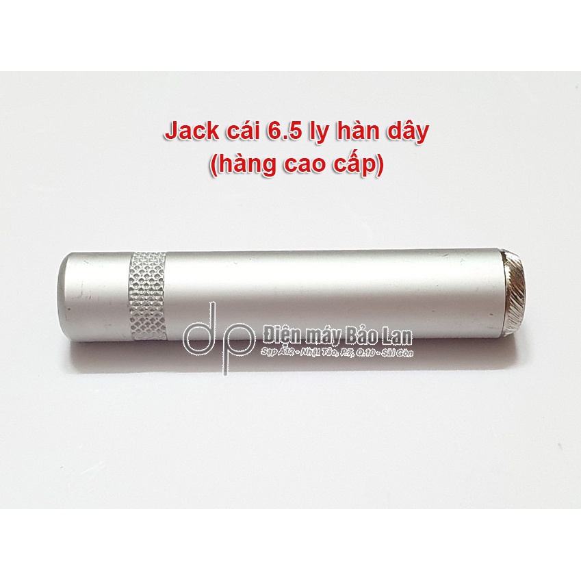 Jack cái 6.5 ly hàn dây, màu bạc, rất chắc và đẹp