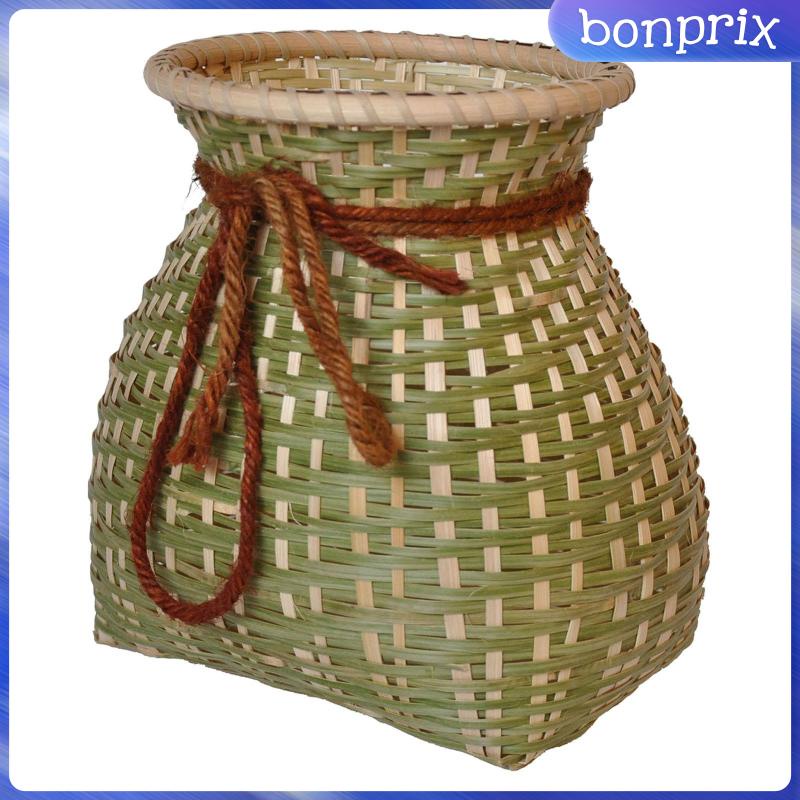 Giỏ Tre Đan Tay Đựng Chậu Hoa Trang Trí Nhà Bếp