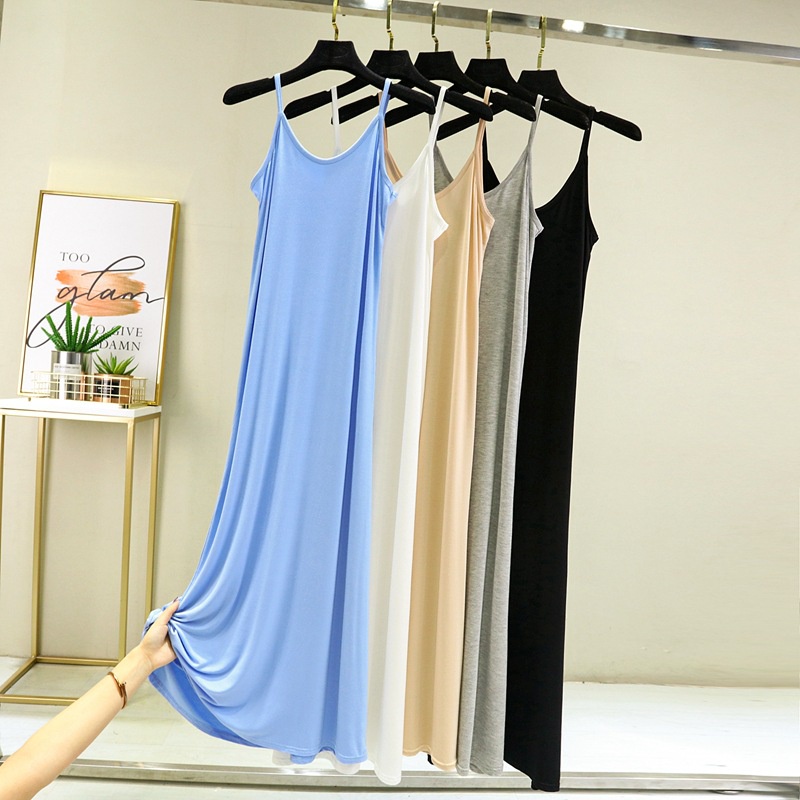 Đầm Hai Dây Cổ Tròn Chất Liệu Cotton Thời Trang Mùa Hè Hàn Quốc 2022 Cho Nữ