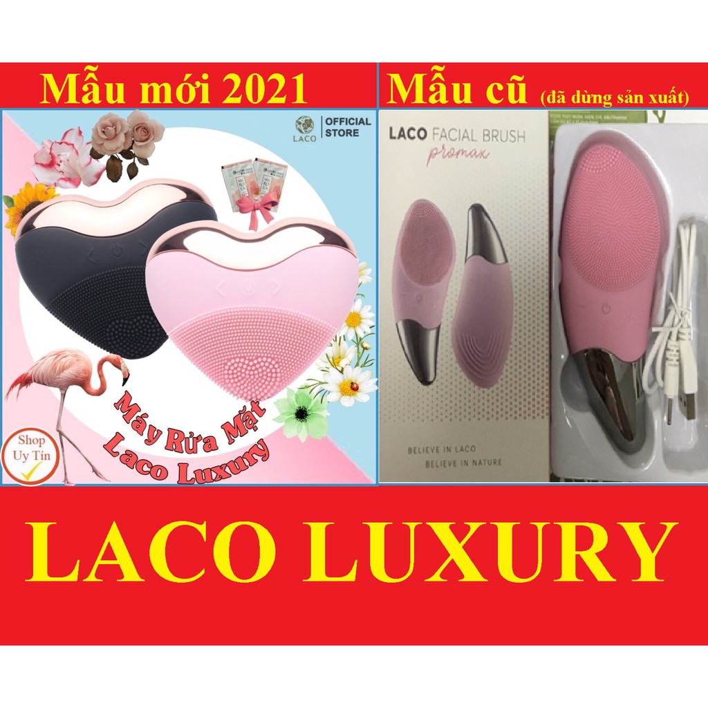 Máy rửa mặt Laco Luxury, bảo hành 12 tháng, [son,bông tẩy trang]