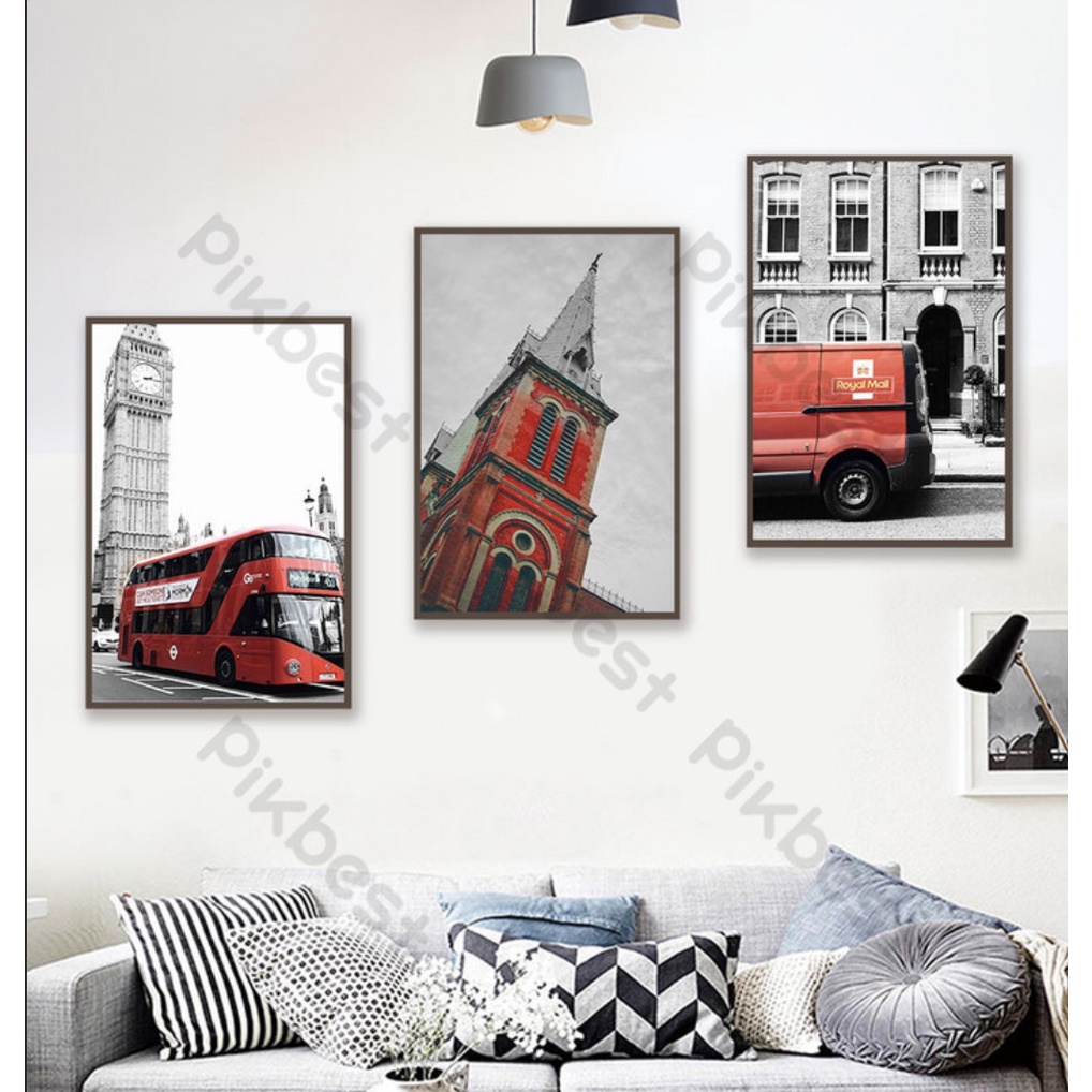 [VẢI CANVAS KIM TUYẾN] TRANH TREO TƯỜNG HIỆN ĐẠI XE ÔTÔ MÔ TÔ ĐEN TRẮNG CHÂU ÂU -MELYHOME