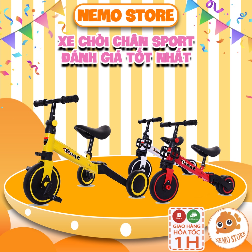  Xe chòi chân cho bé 1 3 tuổi tập đi 3 bánh thăng bằng có bàn đạp SPORT