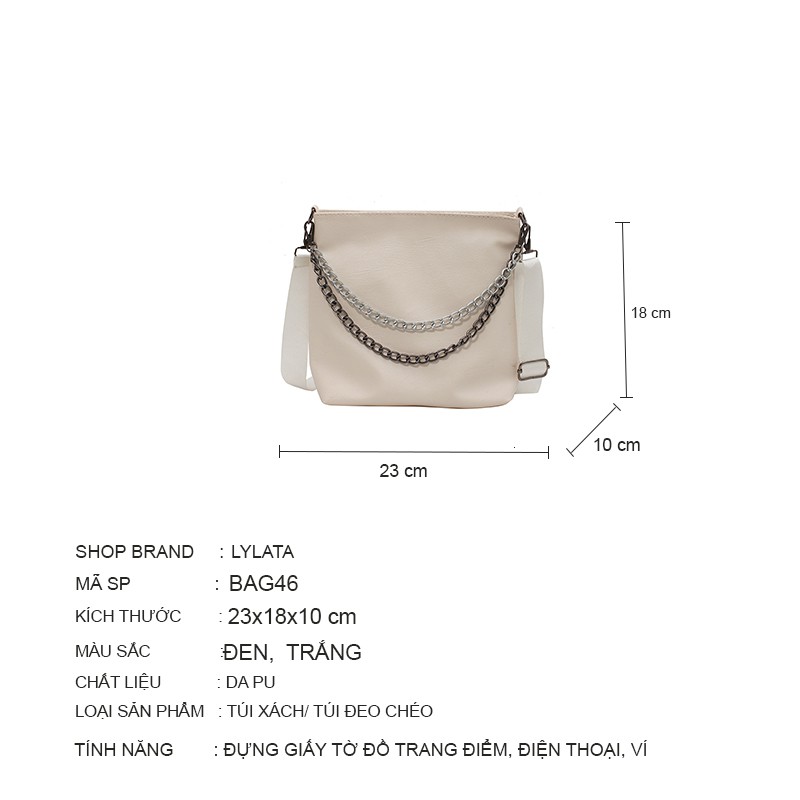 Túi xách nữ cao cấp  đeo chéo đẹp giá rẻ thời trang LYLATA BAG46