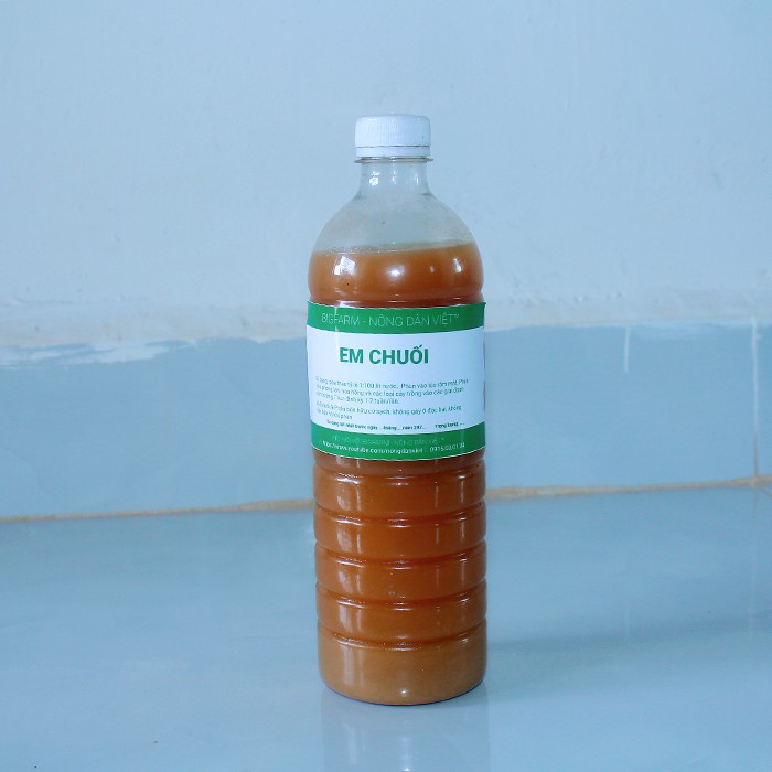 Combo 1 lít dịch chuối + 1 lít dịch trứng sữa đậm đặc Bifgarm dùng cho hoa hồng, rau sạch hữu cơ