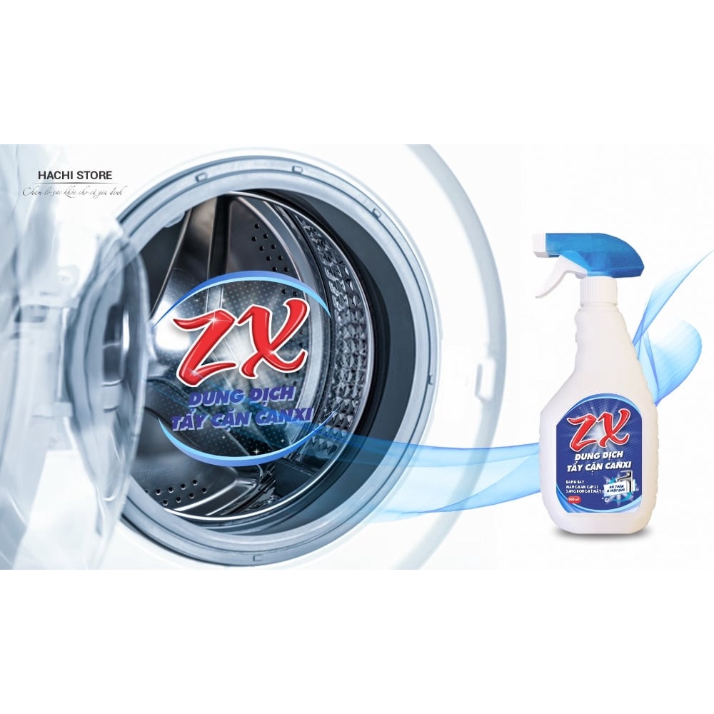 TẨY CẶN CANXI ZX chai xịt rửa 500ml đánh bay các vết ố vàng hay những vết bẩn khác trong ngôi nhà bạn