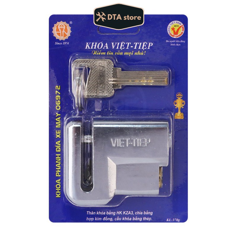 Khoá đĩa xe máy Việt Tiệp 06972 CHÍNH HÃNG