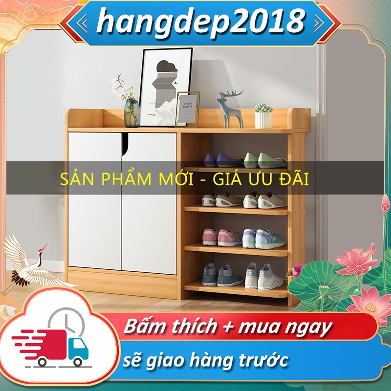 Tủ giày gỗ thông minh hiện đại phòng khách/ngủ giá để giày dép gỗ cao cấp đa ngăn đa năng phong cách bắc âu - FU300Y