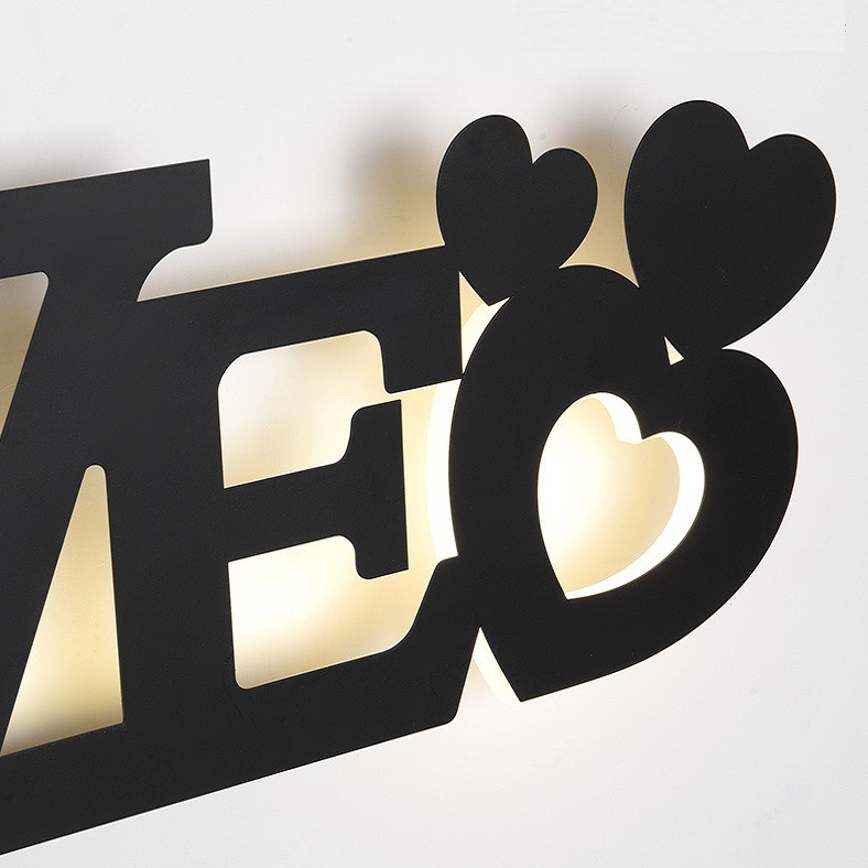 Đèn ngủ treo tường C6577 hình chữ LOVE trang trí phòng khách, phòng ngủ hiện đại, sang trọng, tiết kiệm điện