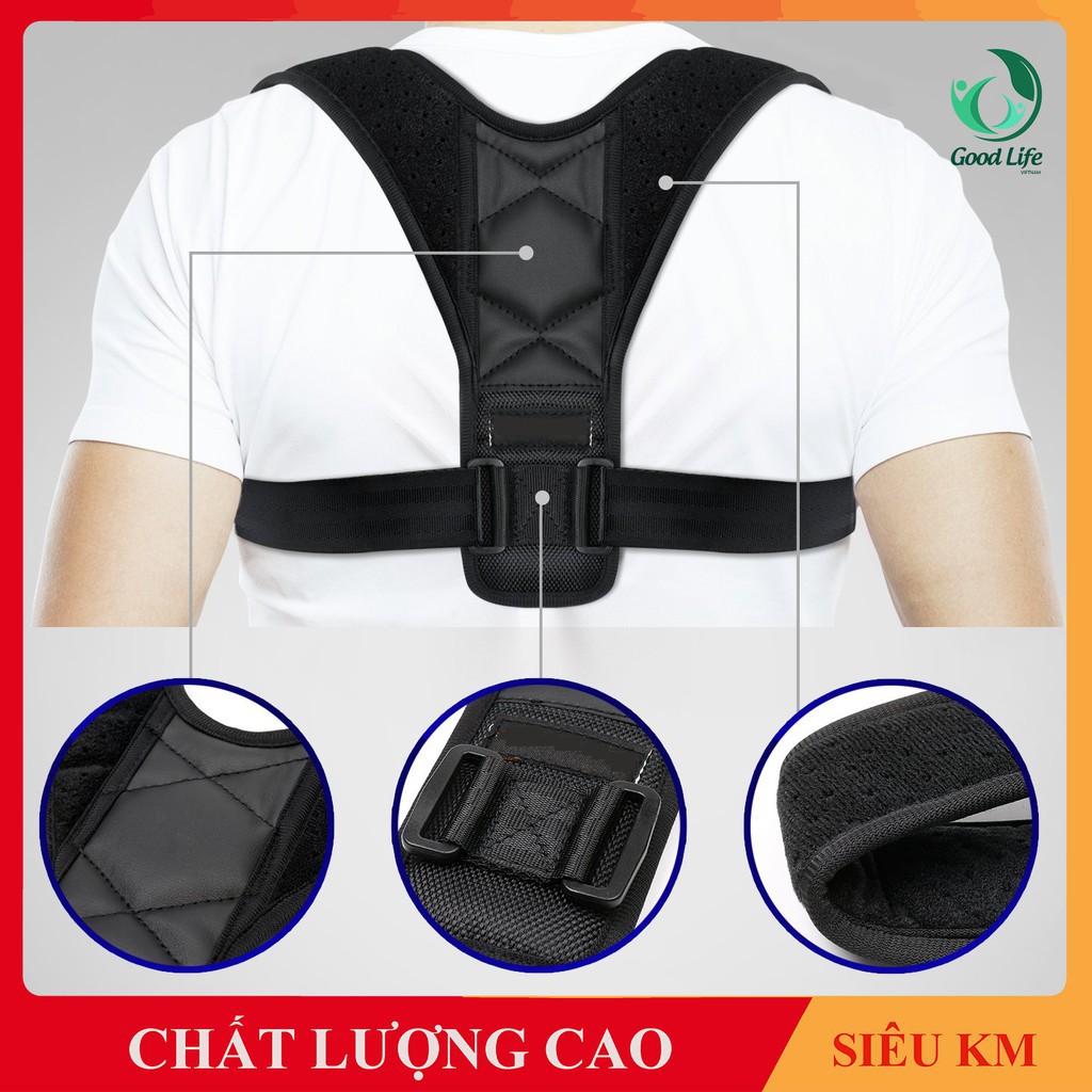 [BÁN CHẠY] Đai Chống Gù Lưng Tiêu Chuẩn Đức Posture Corrector. Đóng Hộp Có Bảo Hành - Bảng Size Cụ Thể Trong Ảnh.