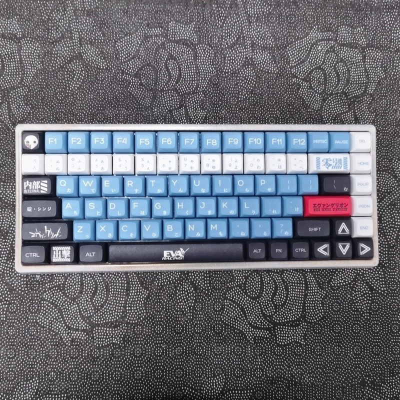 Ayanami Rei Keycap XDA Hồ sơ EVA Chủ đề Phim hoạt hình PBT Thuốc nhuộm năm mặt Thăng hoa Bàn phím cơ Keycap 120 Phím