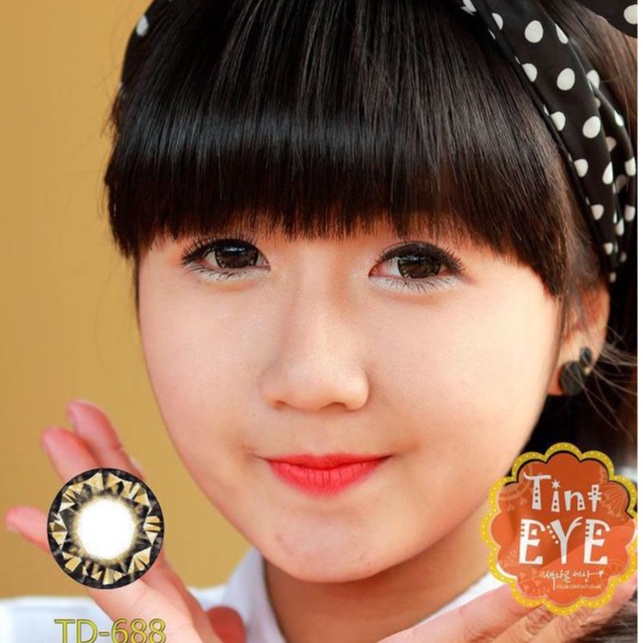 Kính áp tròng Tinteye Lens TD-688 Kim Cương Nâu